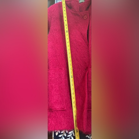 Vintage Paul Levy Fuchsia Pink Mohair Coat Bold Retro Maximalist Statement - Picture 9 of 9
